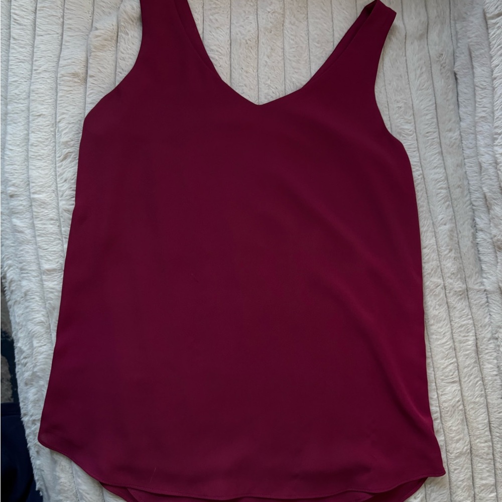 RW&CO. Deep Red Sleeveless Tank Top